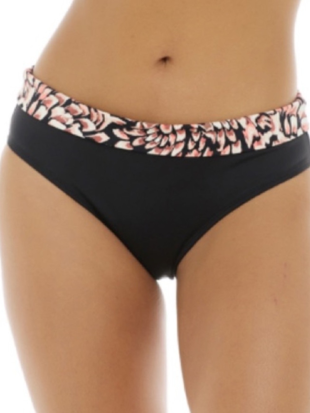 Skye Swimwear | Mid Waist Foldover Bottom in Feathery